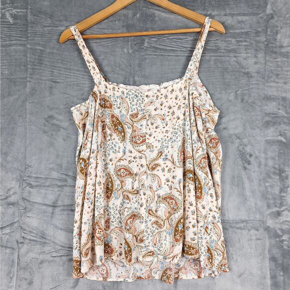 Womens Top Large Boho Paisley Floral‎ Peasant Crochet Retro Hippie Gauzy Fairy - Picture 6 of 6